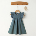 Toddler Flying Sleeve Cotton Dress - FlutterGlee