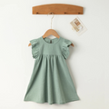 Toddler Flying Sleeve Cotton Dress - FlutterGlee