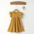 Toddler Flying Sleeve Cotton Dress - FlutterGlee