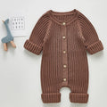 Long-Sleeve Knitted Baby Jumpsuit - WonderSnug