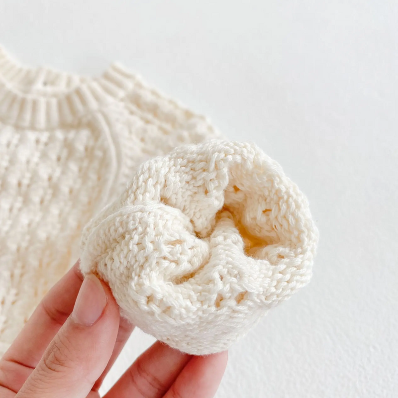 Long-Sleeve Knitted Baby Onesie - DreamCuddle