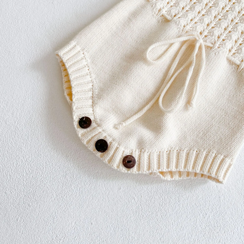 Long-Sleeve Knitted Baby Onesie - DreamCuddle