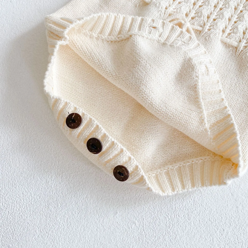 Long-Sleeve Knitted Baby Onesie - DreamCuddle