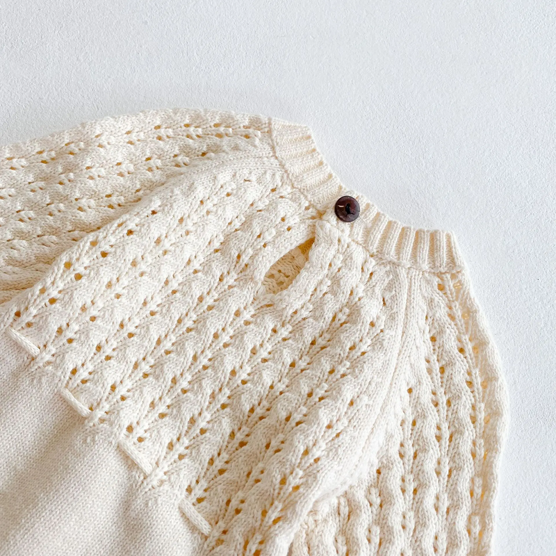 Long-Sleeve Knitted Baby Onesie - DreamCuddle